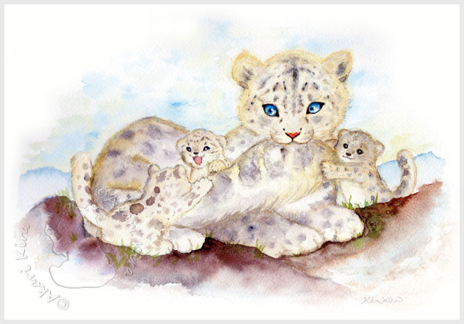 ユキヒョウ家族