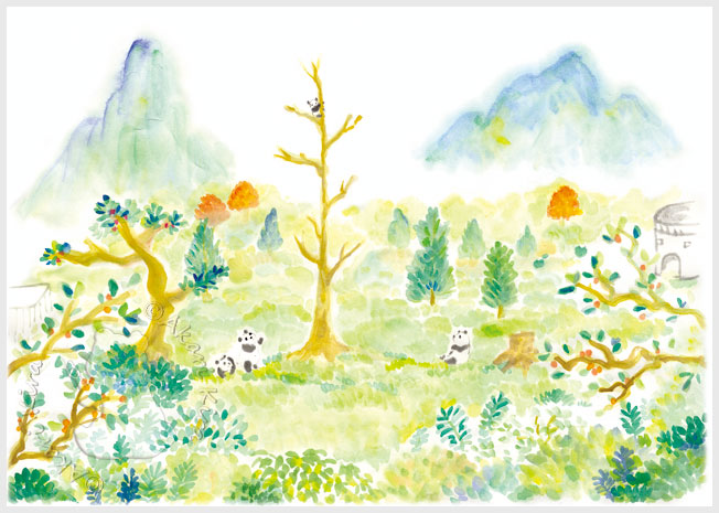 樹の上のパンダ