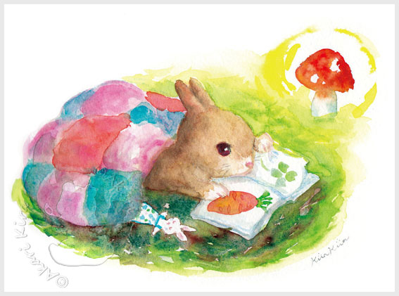 夜ふかしウサギ